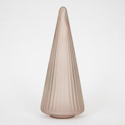 Ribbed Glass Christmas Tree Table Decor in BROWN (Large)