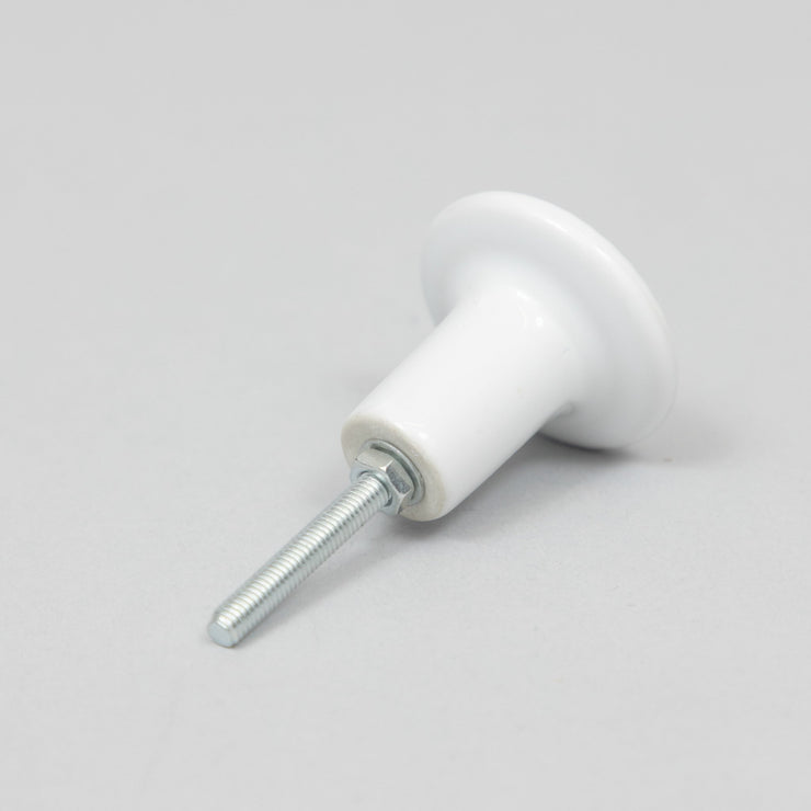 CLAYRE & EEF Round Furniture Knob in CREAM CERAMIC - Pack of 4