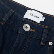 FARAH Rushmore Tapered Fit Jeans in RINSE DENIM