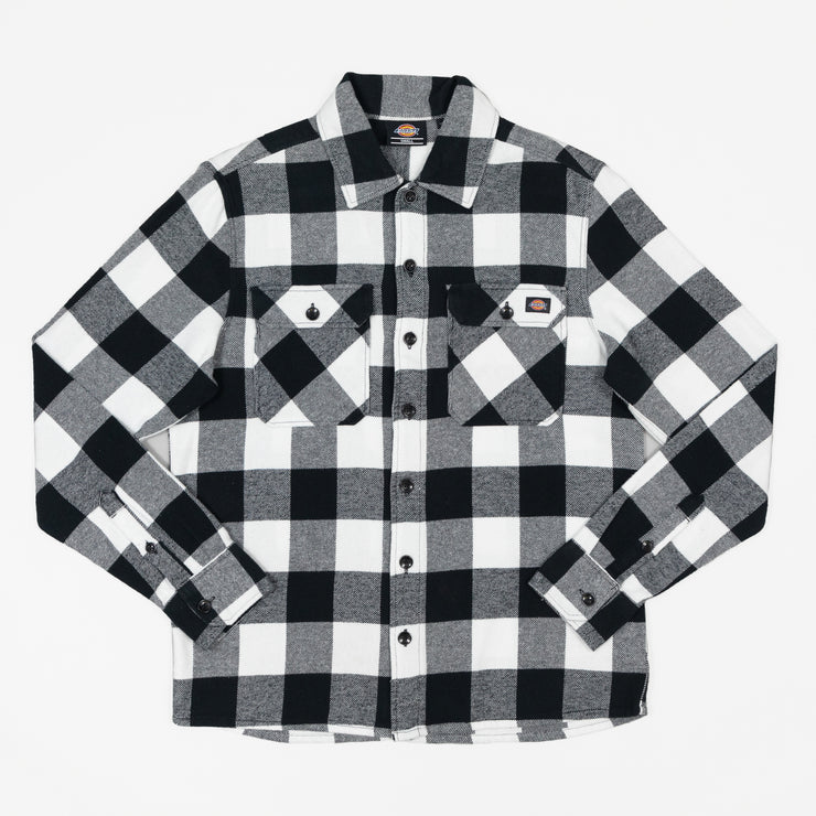 DICKIES Sacramento Check Shirt in BLACK & WHITE