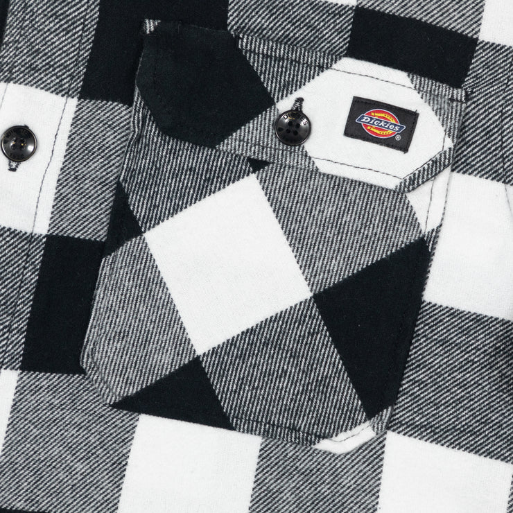 DICKIES Sacramento Check Shirt in BLACK & WHITE