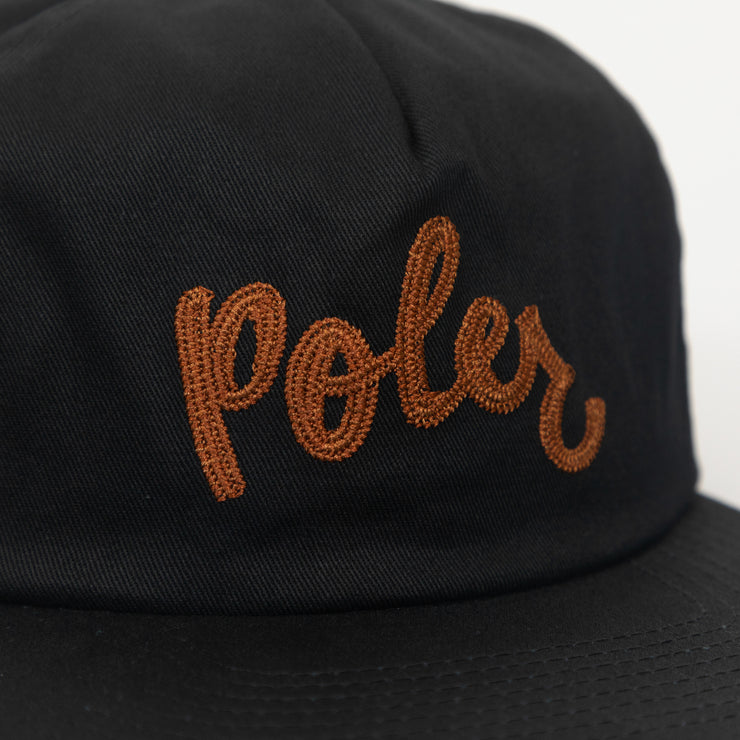 POLER Script Hat in BLACK DIRT