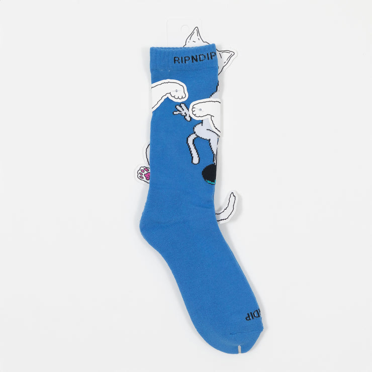 RIPNDIP Skater Nerm Socks in RIVER BLUE
