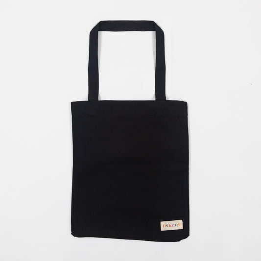 USKEES Small Organic Cotton Tote Bag in BLACK