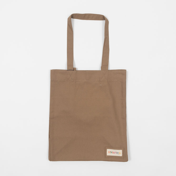 USKEES Small Organic Cotton Tote Bag in KHAKI BROWN