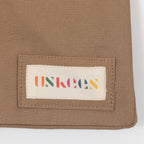 USKEES Small Organic Cotton Tote Bag in KHAKI BROWN