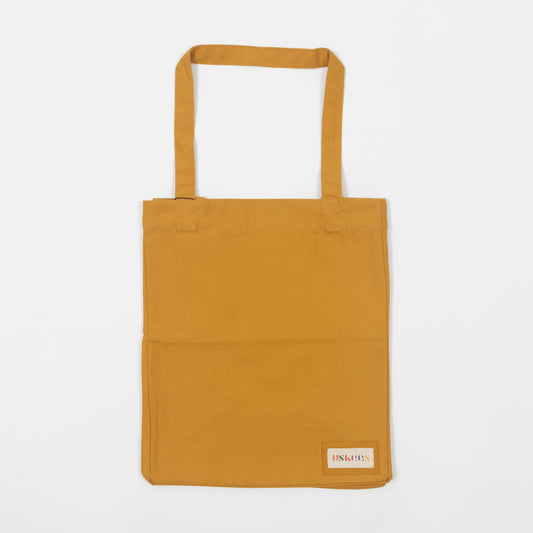 USKEES Small Organic Cotton Tote Bag in YELLOW