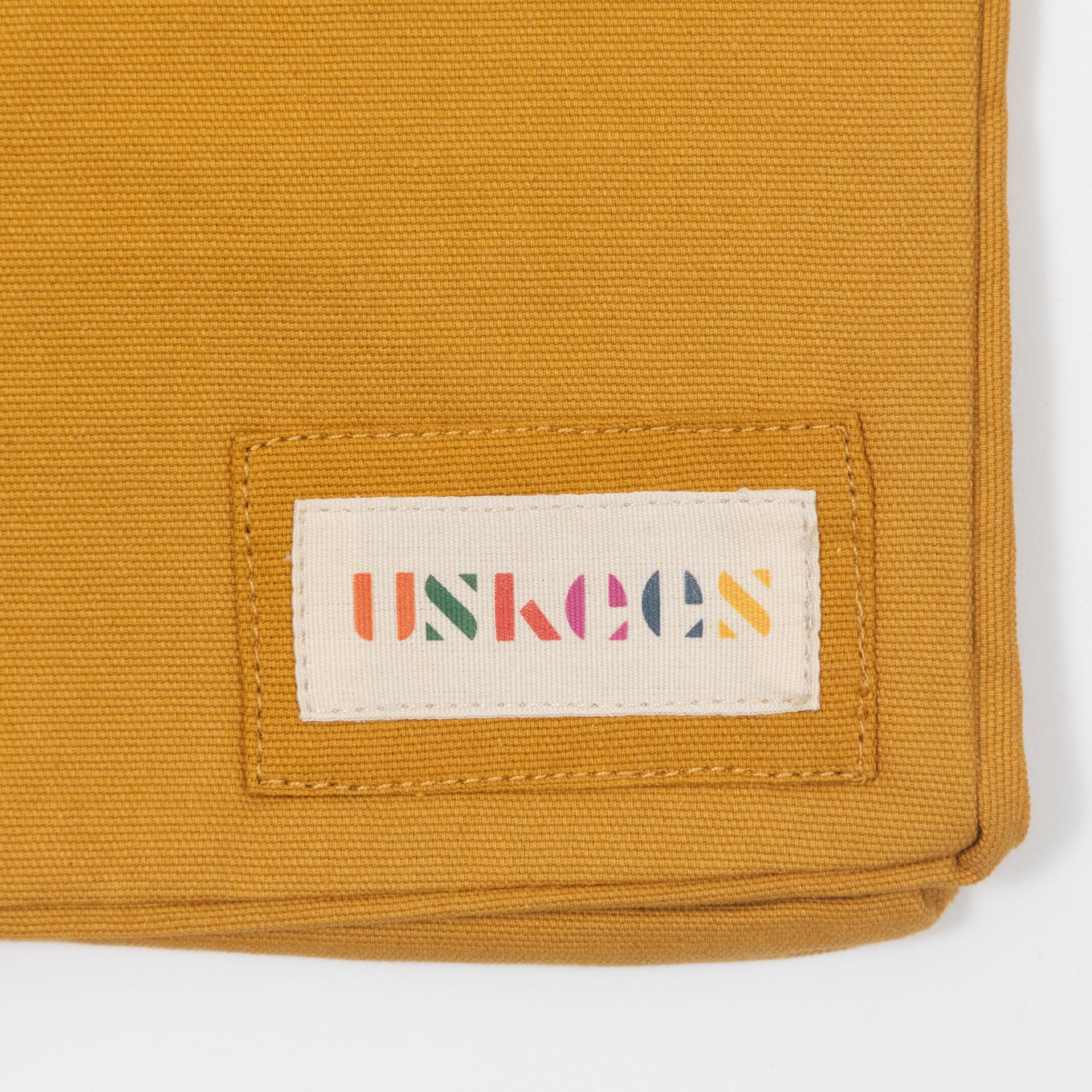 USKEES Small Organic Cotton Tote Bag in YELLOW