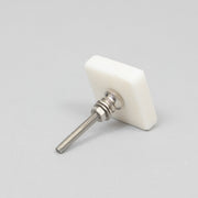 CLAYRE & EEF Square Chiselled Furniture Knob in CREAM STONE - Pack of 2