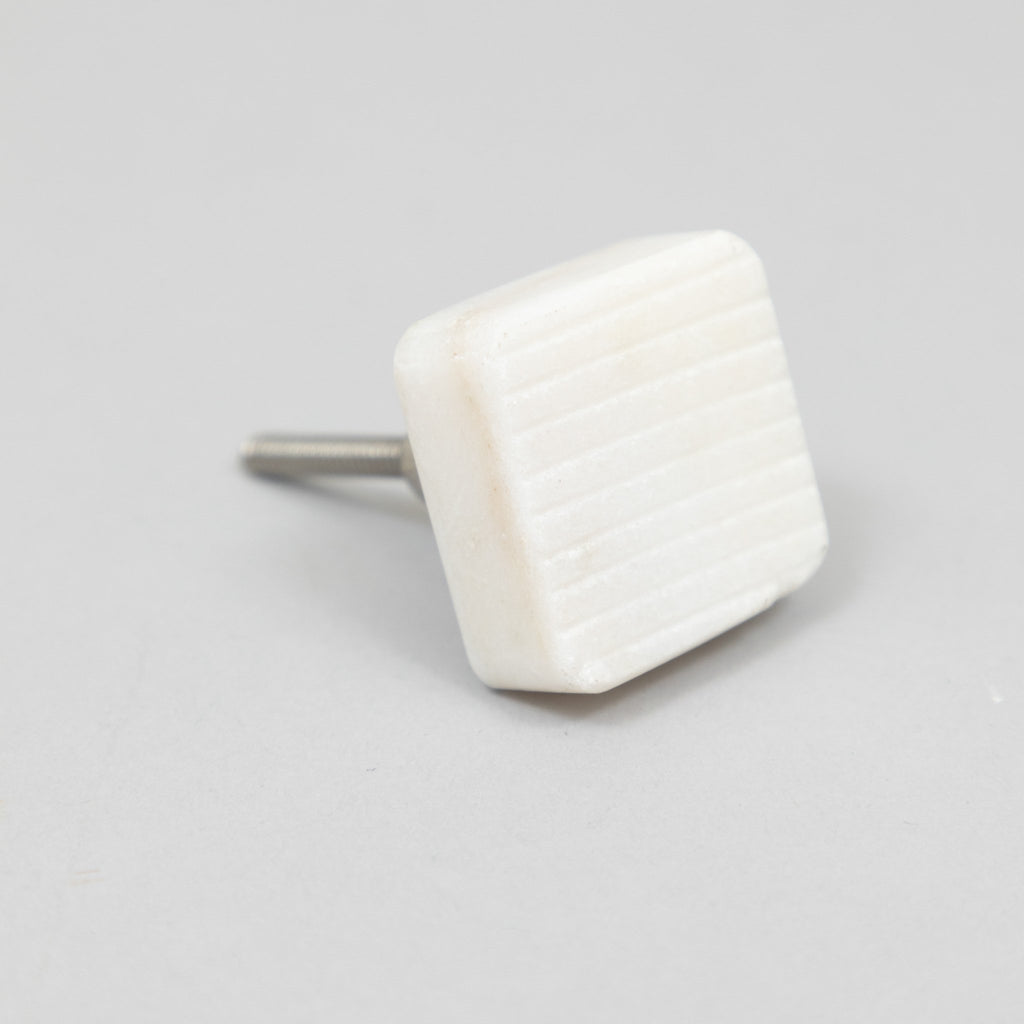 CLAYRE & EEF Square Furniture Knob in CREAM STONE - Pack of 2