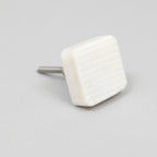 CLAYRE & EEF Square Furniture Knob in CREAM STONE - Pack of 2