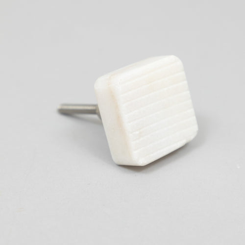 CLAYRE & EEF Square Furniture Knob in CREAM STONE - Pack of 2