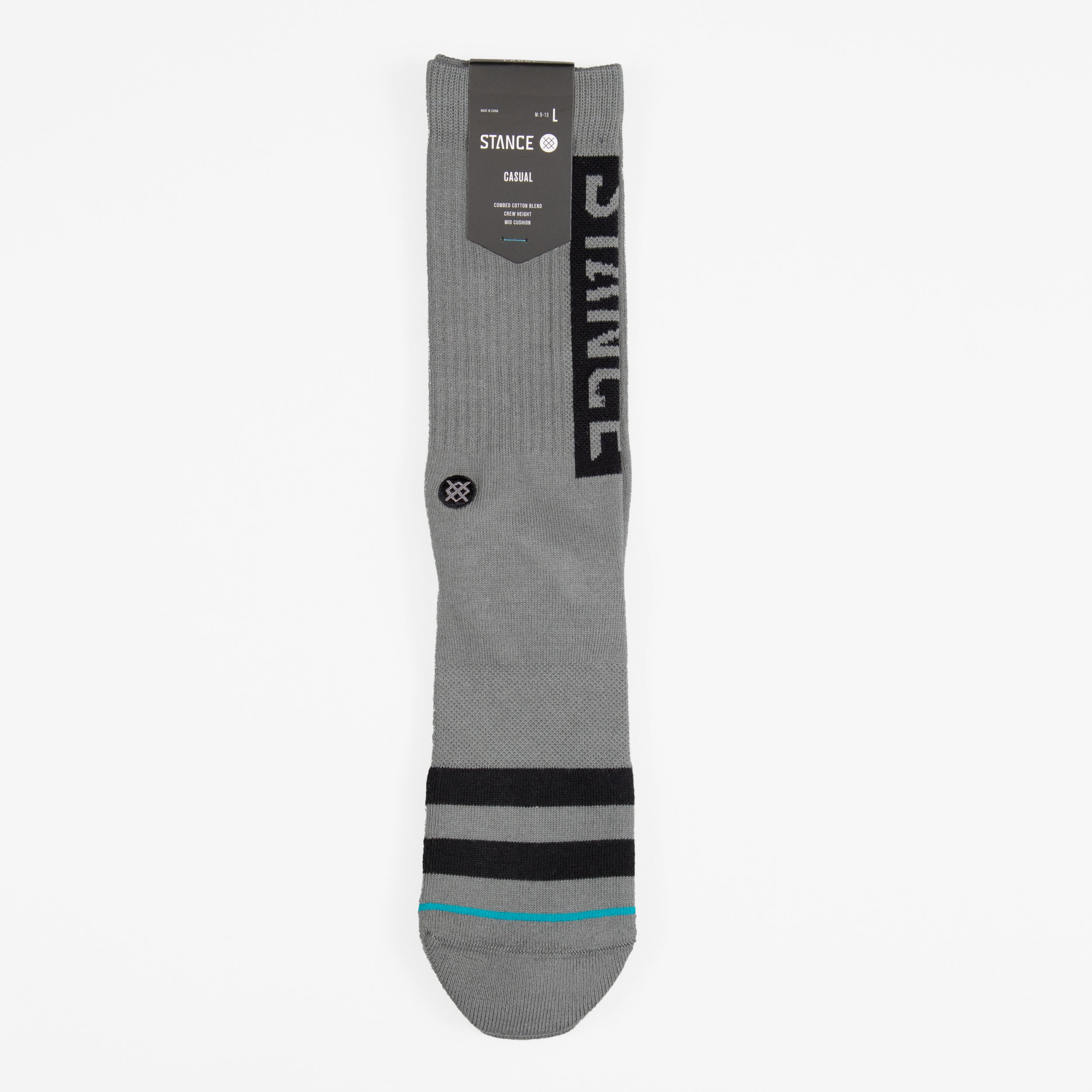 STANCE Staple OG Crew Socks in GRAPHITE