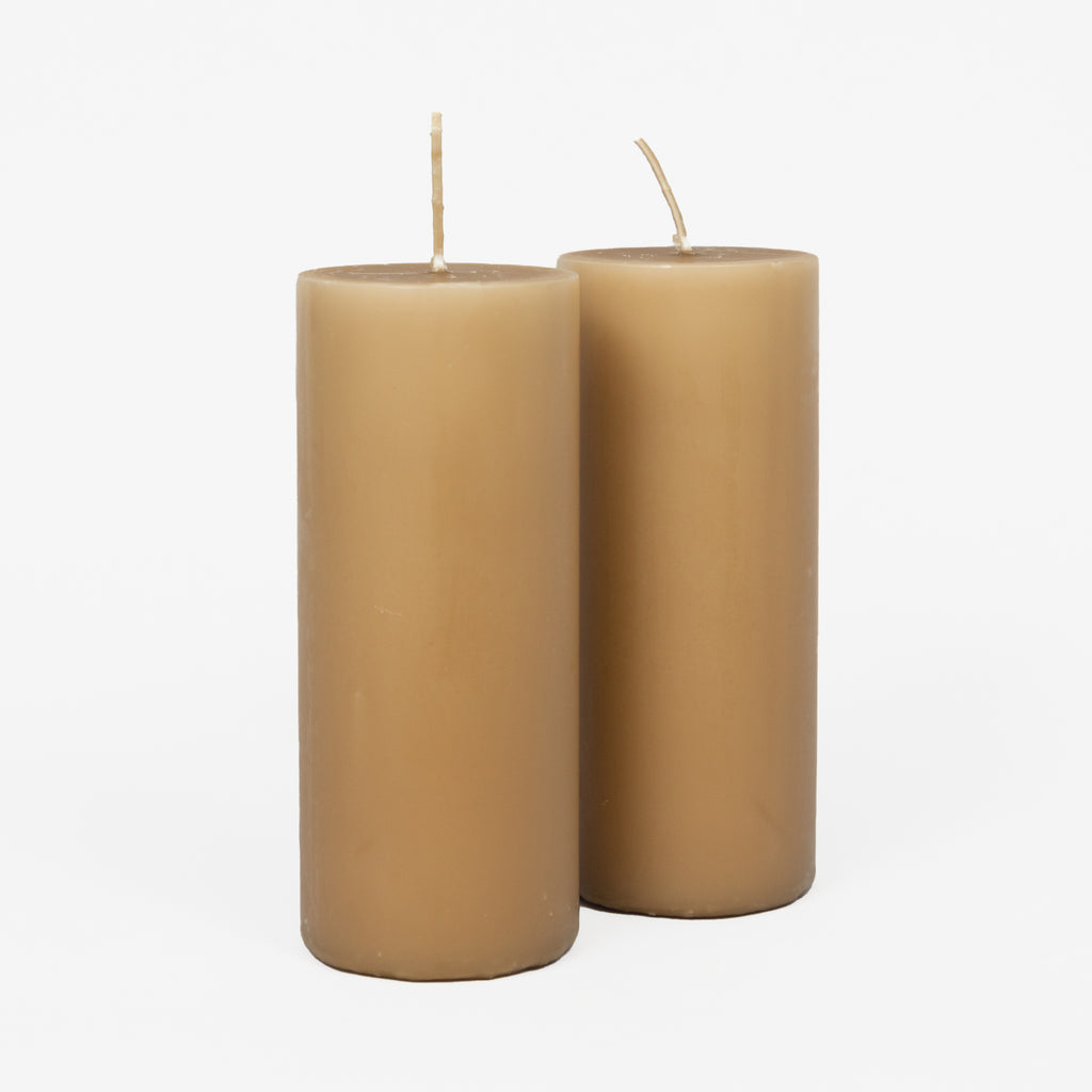 Ib Laursen Pillar Candle in GOLDEN BROWN (Tall) - Pack of 2