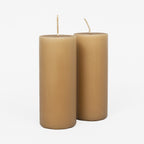 Ib Laursen Pillar Candle in GOLDEN BROWN (Tall) - Pack of 2