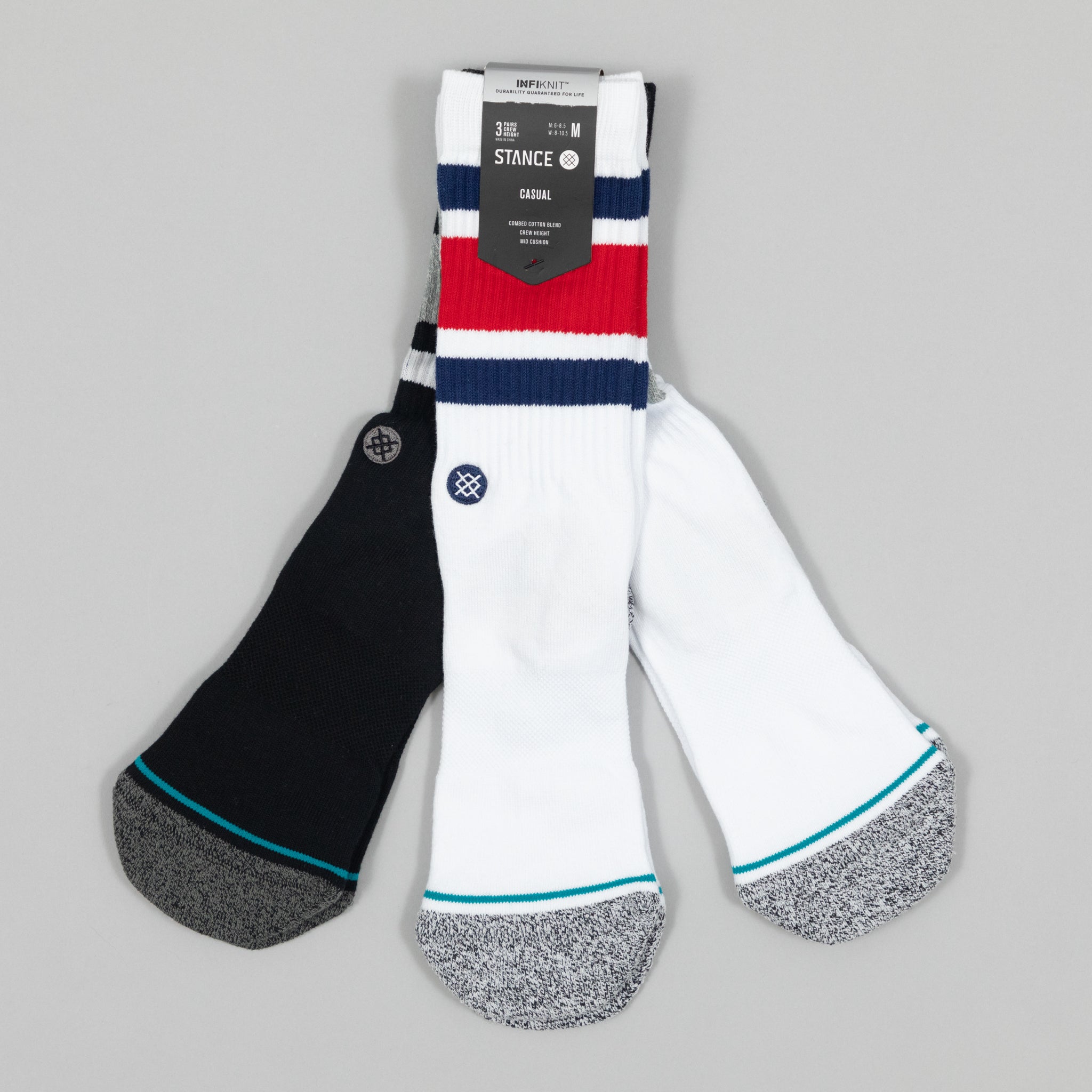 STANCE Boyd 3 Pack Staple Socks in MULTI PACK