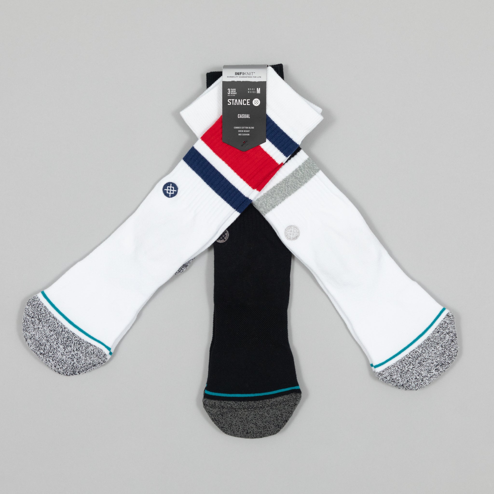 STANCE Boyd 3 Pack Staple Socks in MULTI PACK