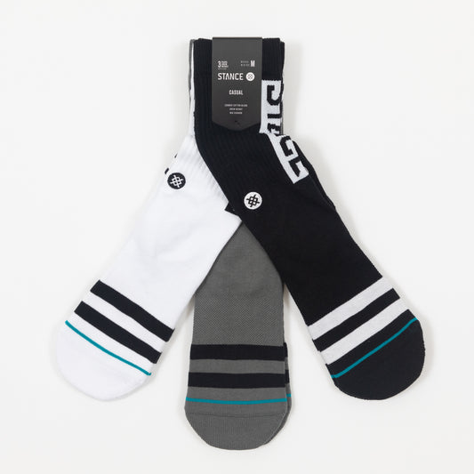 STANCE 3 Pack Staple OG Crew Socks in MULTI PACK