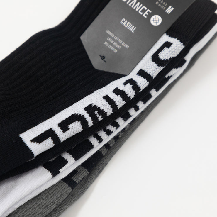 STANCE 3 Pack Staple OG Crew Socks in MULTI PACK