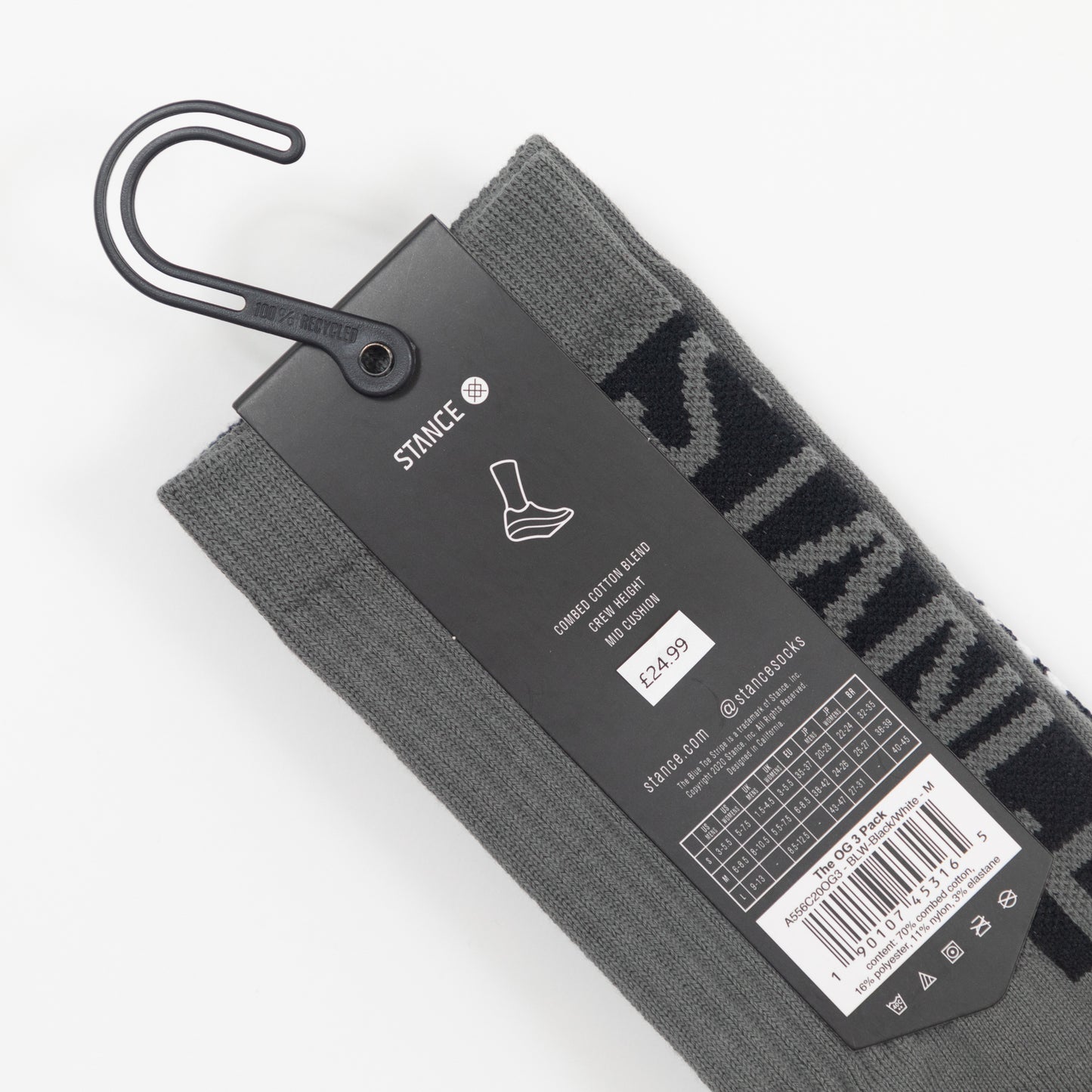 STANCE 3 Pack Staple OG Crew Socks in MULTI PACK