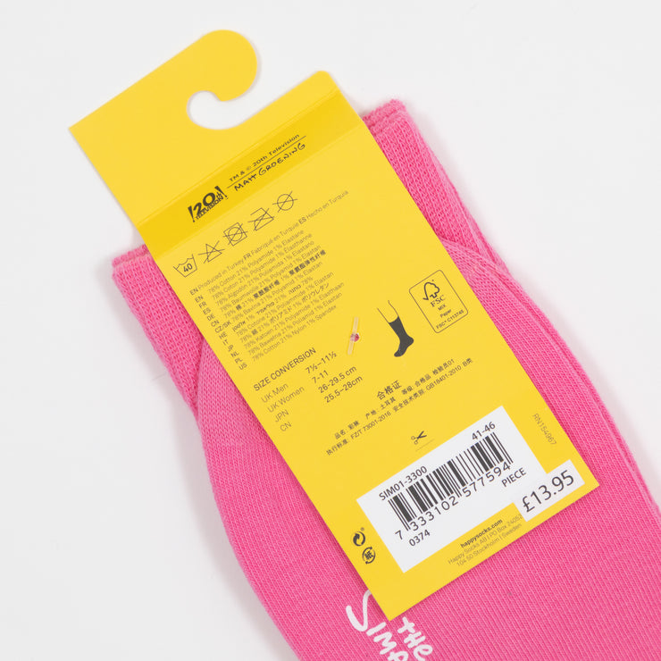 HAPPY SOCKS x The Simpsons Marge Socks in PINK