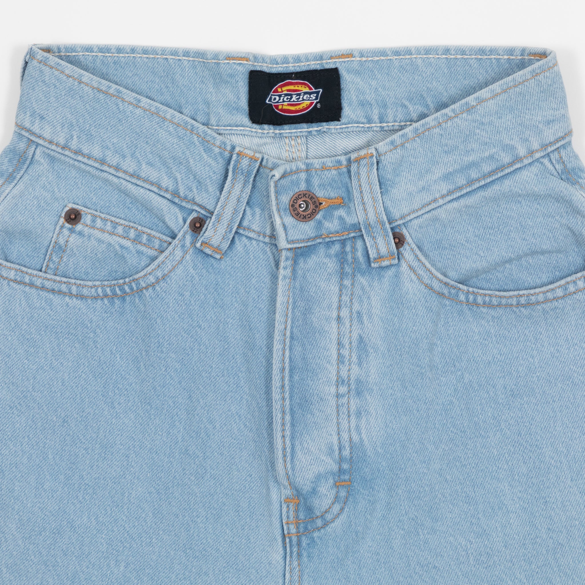 Womens DICKIES Thomasville Denim Pant in VINTAGE BLUE