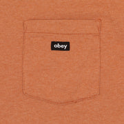 OBEY Timeless Recycled Pocket Long Sleeve T-Shirt in BROWN