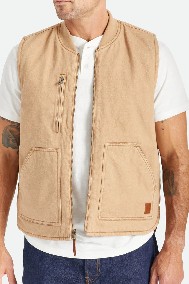 BRIXTON Abraham Reversible Vest in MOJAVE