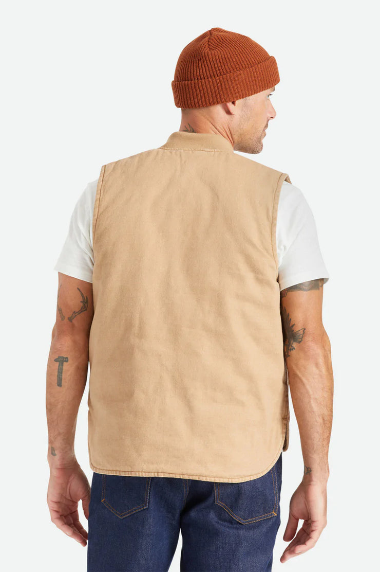 BRIXTON Abraham Reversible Vest in MOJAVE