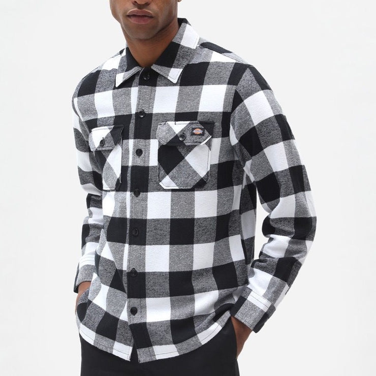 DICKIES Sacramento Check Shirt in BLACK & WHITE