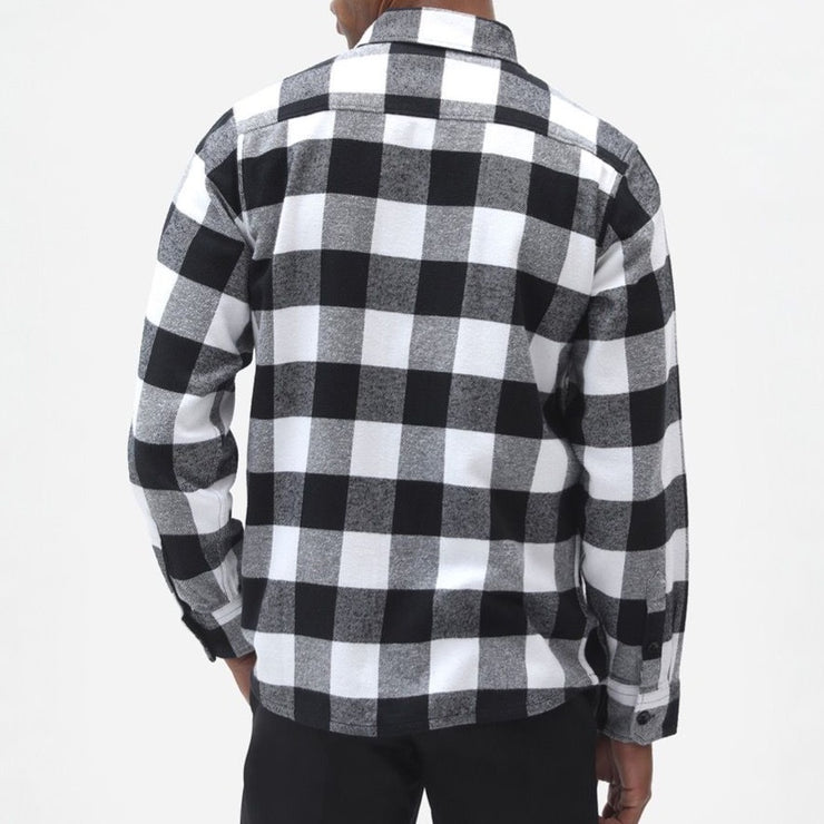 DICKIES Sacramento Check Shirt in BLACK & WHITE