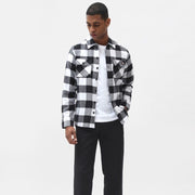 DICKIES Sacramento Check Shirt in BLACK & WHITE