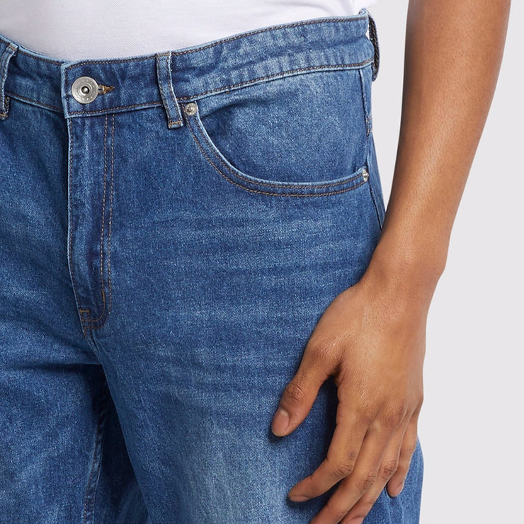 FARAH Elm Stretch Regular Fit Denim Jeans in WORN INDIGO