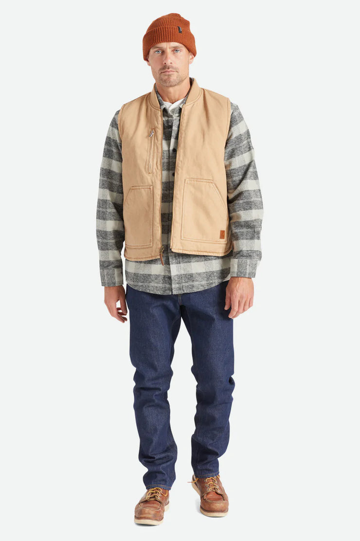BRIXTON Abraham Reversible Vest in MOJAVE