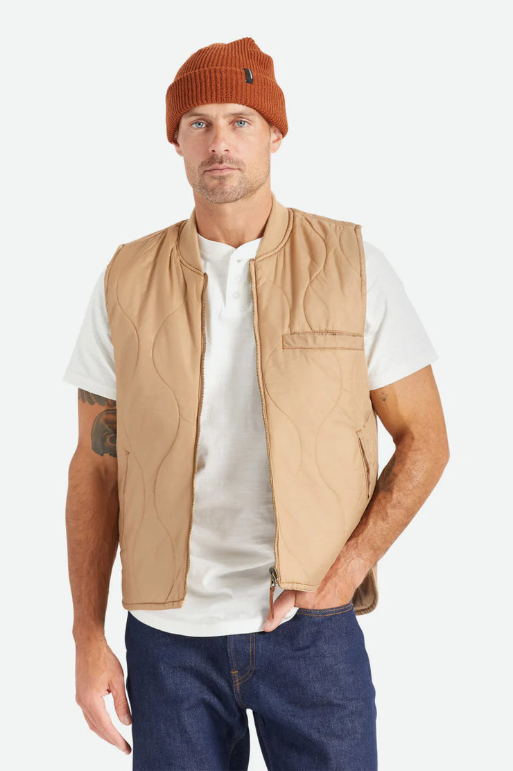 BRIXTON Abraham Reversible Vest in MOJAVE