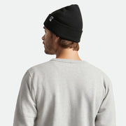 BRIXTON Harbor Beta Watch Cap Beanie in BLACK