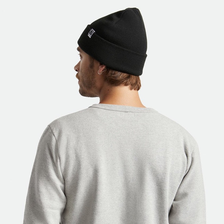 BRIXTON Harbor Beta Watch Cap Beanie in BLACK