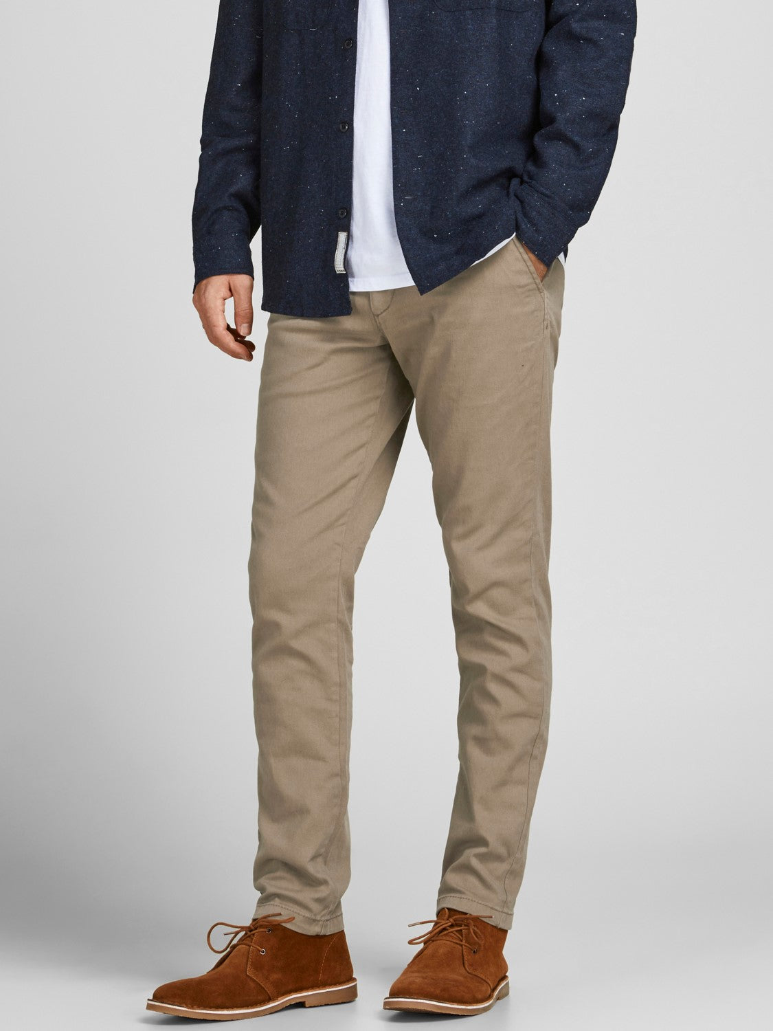 JACK & JONES Marco Slim Fit Chino Trousers in BEIGE