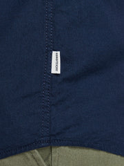 JACK & JONES Organic Cotton Slim Fit Shirt in NAVY BLAZER