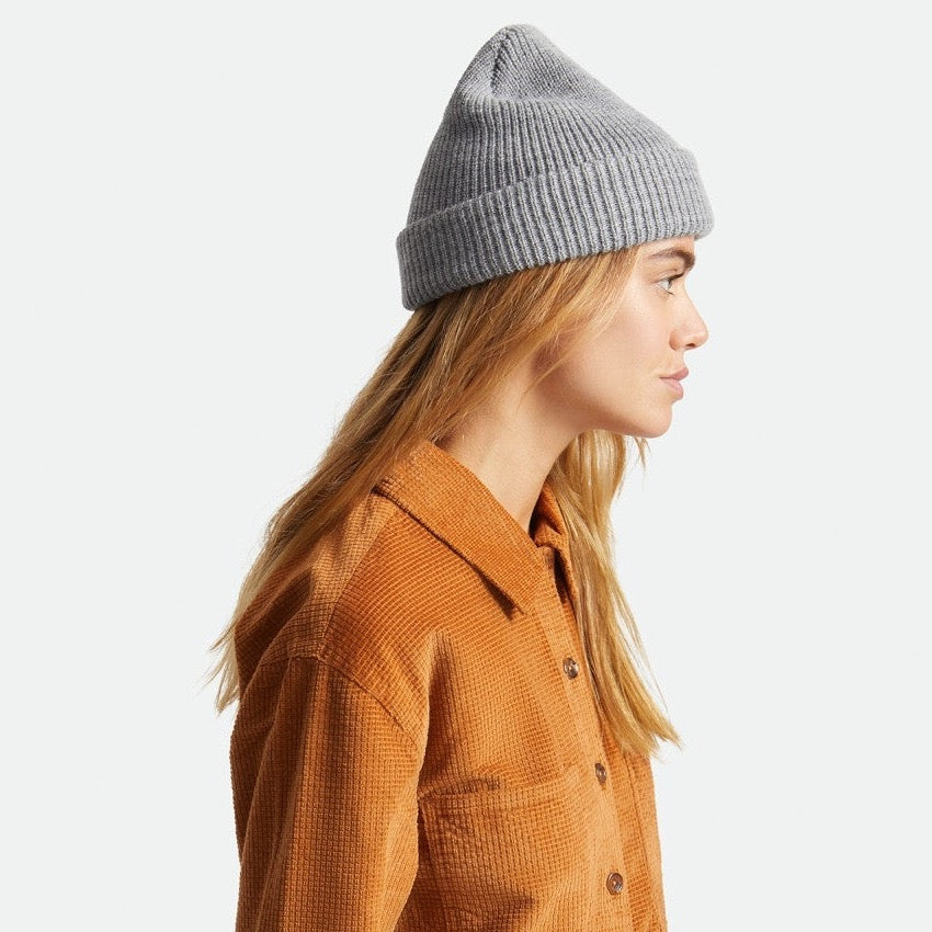 BRIXTON Unisex Heist Beanie in LIGHT HEATHER GREY
