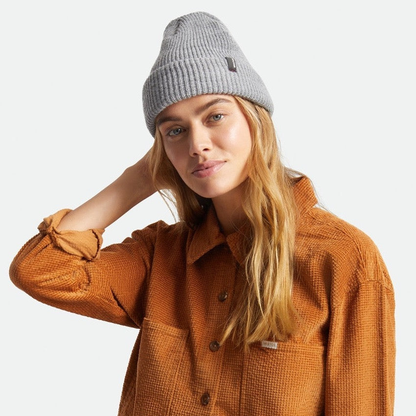 BRIXTON Unisex Heist Beanie in LIGHT HEATHER GREY