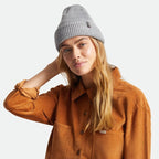 BRIXTON Unisex Heist Beanie in LIGHT HEATHER GREY