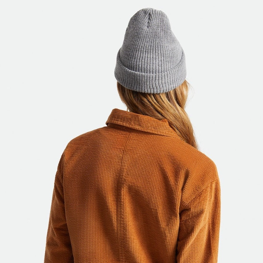 BRIXTON Unisex Heist Beanie in LIGHT HEATHER GREY