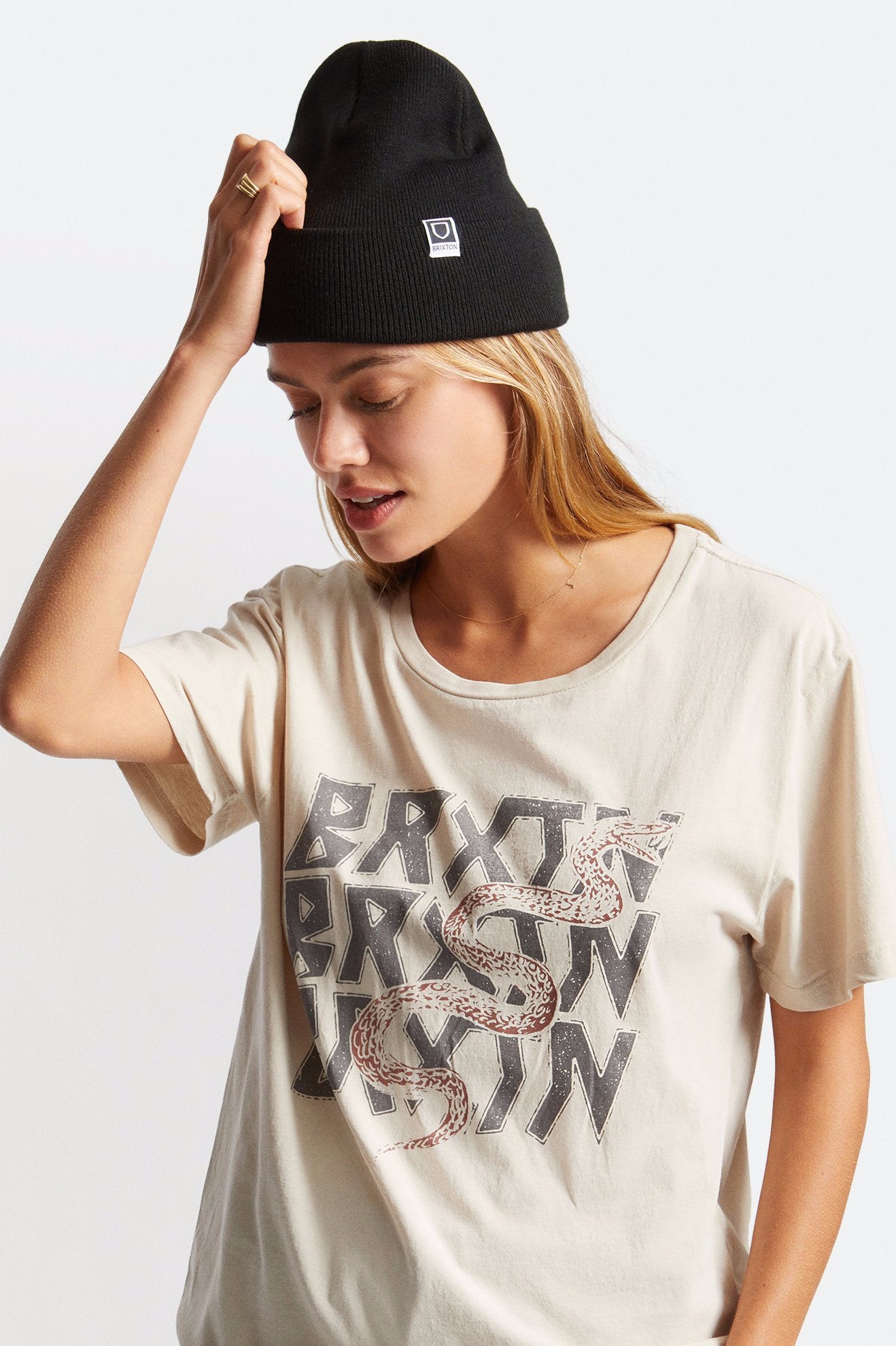 BRIXTON Harbor Beta Watch Cap Beanie in BLACK